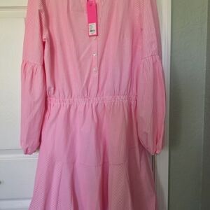 Lilly Pulitzer Pink Striped Midi Dress